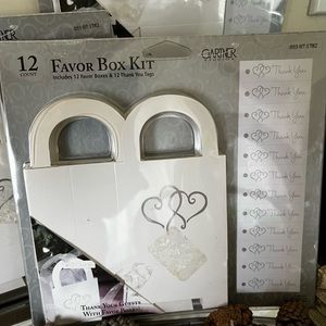 New Three (3) Packages of Twelve (12) Wedding & Shower Thank You Boxes & Tags